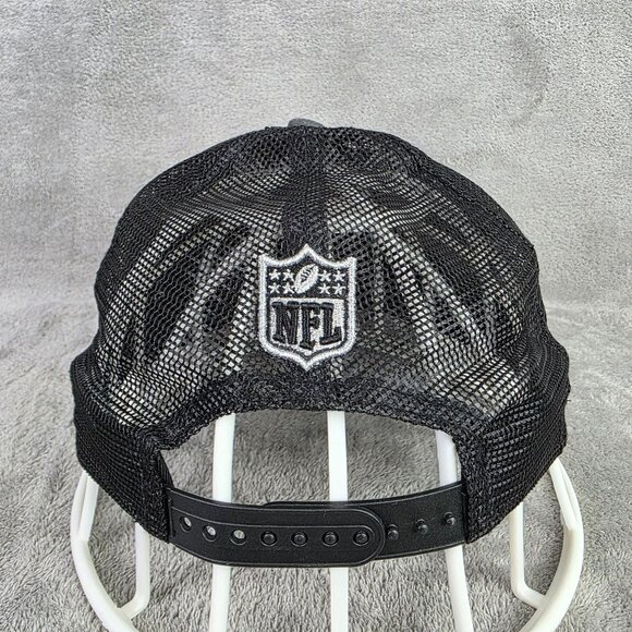 Las Vegas Raiders New Era 9Fifty Snapback Hat Black/Gray Mesh Adjustable NFL Cap - Picture 4 of 8